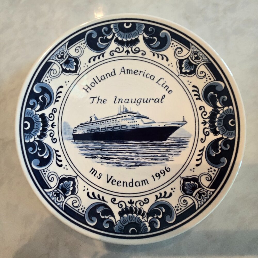Holland America MS Veendam Inaugural Plate